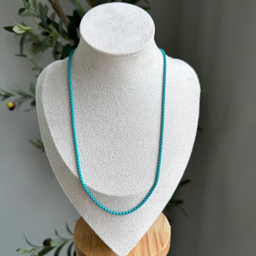 14k Plated Enameled Colorful Chain Necklaces - Picture 7 of 11